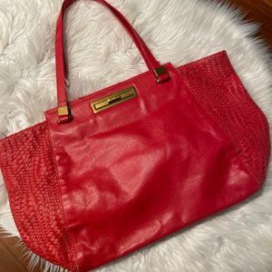 Elliott Luca Red Leather Tote – Like New, Shoulder Bag